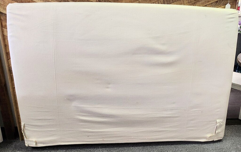King Upholstered White Headboard with Cover