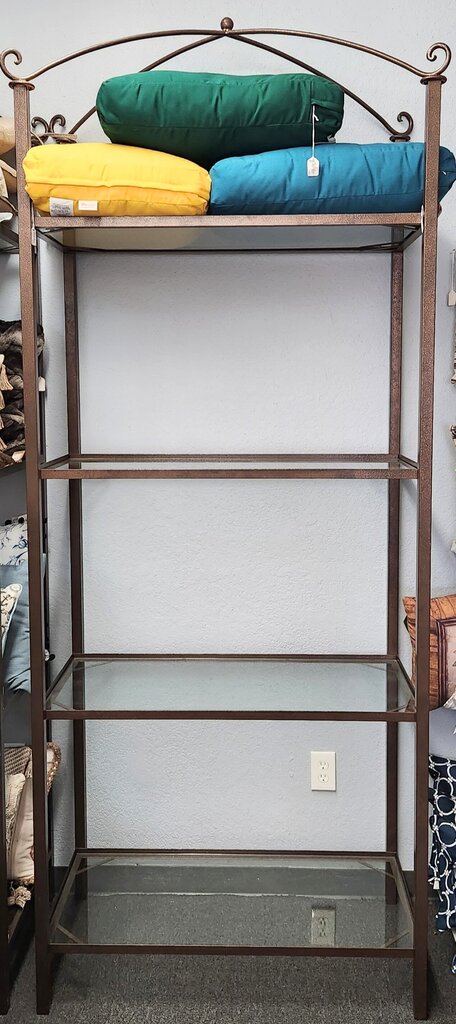 Metal and Glass Display Shelf