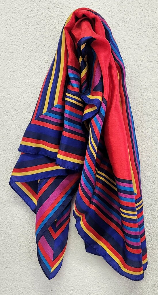 Women's Vibrant Red Silk Scarf
