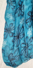 Load image into Gallery viewer, Turquoise Floral Women&#39;s Scarf
