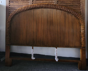 NEW Pecan Siesta Key Queen/Full Wicker Headboard