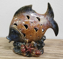 Load image into Gallery viewer, Ceramic Tropical Fish Tea Light Candle Holder
