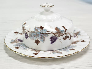 Royal Albert Bone China Lorraine Covered Butter Dish