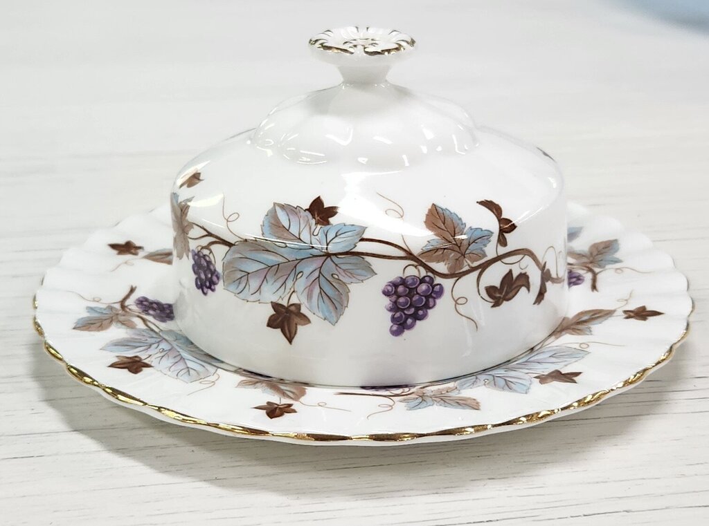 Royal Albert Bone China Lorraine Covered Butter Dish