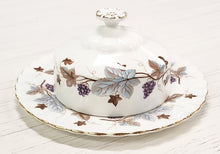 Load image into Gallery viewer, Royal Albert Bone China Lorraine Covered Butter Dish
