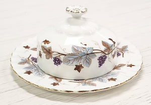 Royal Albert Bone China Lorraine Covered Butter Dish