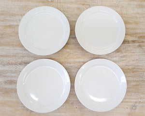 SET 4-Pc Williams-Sonoma White Appetizer Plates