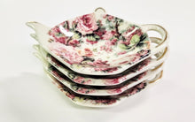 Load image into Gallery viewer, SET 4-Pc Floral Ceramic Tea Bag Holders
