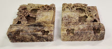 Load image into Gallery viewer, Carved Asian Soapstone Bookends
