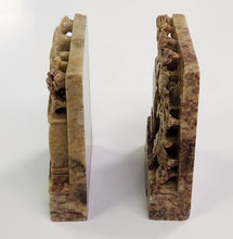 Load image into Gallery viewer, Carved Asian Soapstone Bookends
