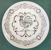 Load image into Gallery viewer, SET 4-Pc Vintage Scio Pottery Provincial Green Rooster Dinner Plates
