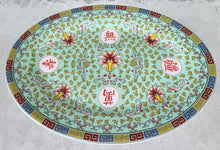Load image into Gallery viewer, 10&quot; Mun Shou Oval Porcelain Serving Platter
