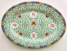 Load image into Gallery viewer, 10&quot; Mun Shou Oval Porcelain Serving Platter
