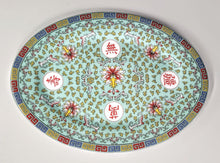 Load image into Gallery viewer, 10&quot; Mun Shou Oval Porcelain Serving Platter
