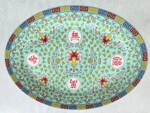 Load image into Gallery viewer, 14&quot; Mun Shou Oval Porcelain Serving Platter
