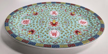 Load image into Gallery viewer, 14&quot; Mun Shou Oval Porcelain Serving Platter
