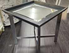 Load image into Gallery viewer, Beveled Mirror Top Chrome Table (24&quot; x 24&quot;)

