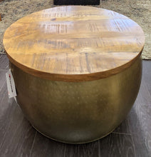 Load image into Gallery viewer, Powell Hammered Drum Storage Table

