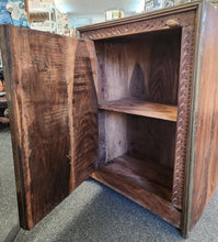 Load image into Gallery viewer, Reclaimed Wood &amp; Brass Nightstand - as found - Made in India
