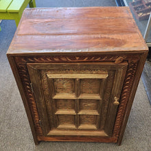 Load image into Gallery viewer, Reclaimed Wood &amp; Brass Nightstand - as found - Made in India
