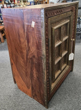 Load image into Gallery viewer, Reclaimed Wood &amp; Brass Nightstand - as found - Made in India
