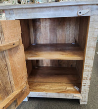 Load image into Gallery viewer, NEW Whitewashed Mango Herringbone Nightstand - T-20ww
