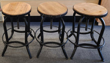 Load image into Gallery viewer, SET 3-Pc Industrial Style Adjustable Stools

