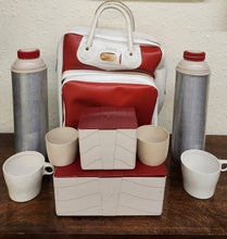 Load image into Gallery viewer, SET 13-Pc Vintage Picnic Set (Thermos, Containers, Carrier)

