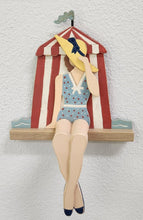 Load image into Gallery viewer, Beach Lady Wall Hook - Yellow Hat
