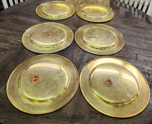 Load image into Gallery viewer, Set of 6 MidCentury Scanmalay Brass Chargers - Denmark
