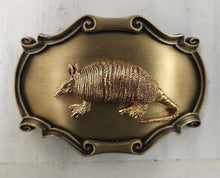 Load image into Gallery viewer, Vintage Brass Armadillo Belt Buckle

