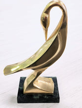 Load image into Gallery viewer, Brass Shore Bird on Marble Base

