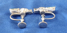 Load image into Gallery viewer, Vintage Faux Aquamarine &amp; Crystal Screwback Earrings
