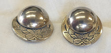 Load image into Gallery viewer, Vintage Silvertone Debossed Clip Earrings
