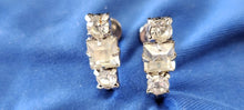 Load image into Gallery viewer, Vintage Silvertone Crystal Screwback Earrings
