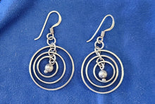 Load image into Gallery viewer, Sterling Silver Concentric Circles Earrings 925
