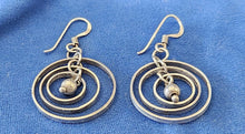 Load image into Gallery viewer, Sterling Silver Concentric Circles Earrings 925
