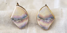 Load image into Gallery viewer, Opal Goldtone Clip Earrings
