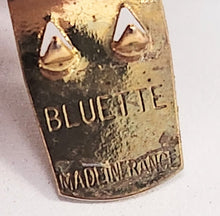 Load image into Gallery viewer, Pair Vintage Bluette France Goldtone Lion's Head Shoe Clips
