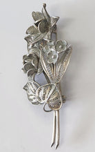 Load image into Gallery viewer, Vintage Silver 800 Filigree Bouquet Brooch
