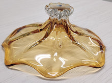 Load image into Gallery viewer, Murano Cristalleria Yellow Art Glass Pedestal Bowl
