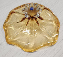 Load image into Gallery viewer, Murano Cristalleria Yellow Art Glass Pedestal Bowl
