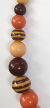 Load image into Gallery viewer, Orange &amp; Brown Beaded Necklace
