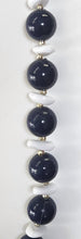 Load image into Gallery viewer, Navy &amp; White Beaded Necklace
