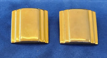 Load image into Gallery viewer, Goldtone Tiered Square Clip Earrings
