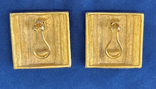 Load image into Gallery viewer, Goldtone Tiered Square Clip Earrings
