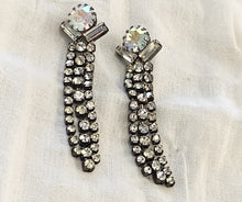 Load image into Gallery viewer, VINTAGE Rhinestone Tassel Drop Earrings
