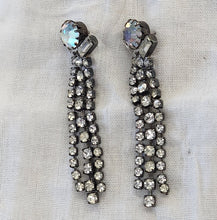 Load image into Gallery viewer, VINTAGE Rhinestone Tassel Drop Earrings
