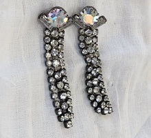 Load image into Gallery viewer, VINTAGE Rhinestone Tassel Drop Earrings
