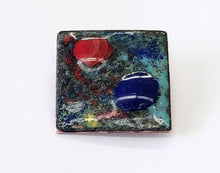 Load image into Gallery viewer, Enamel on Copper Square Pin
